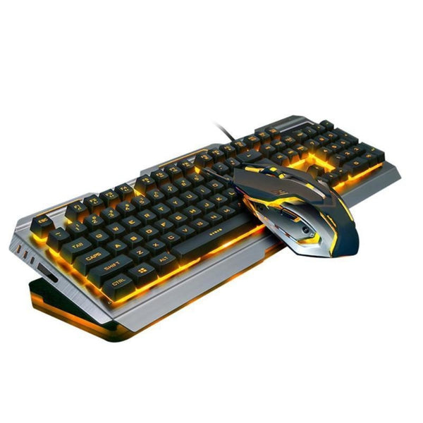 Dragon Metallic Silver Mechanical Gaming sale Keyboard and Mouse Set